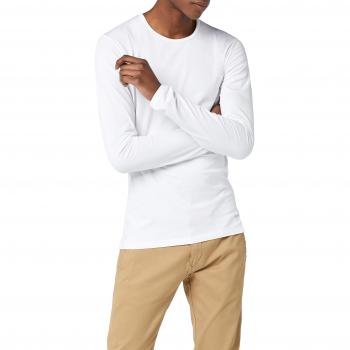 Pepe Jeans Original Basic L/S, Top de Manga Larga Para Hombre, Blanco