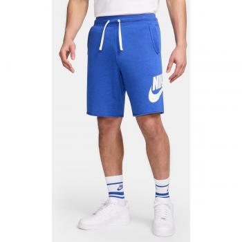 Nike Pantalón corto de hombre Club Alumni, tejido French terry, color azul, talla L