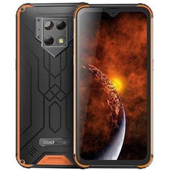 Blackview BV9800 Pro Imagen Térmica IP68 Smartphone Resistente - 48MP+16MP, Helio P70 6GB+128GB, Android 9.0 IP68 Móvil Antigolpes Impermeable,Batería 6580mAh,Carga Inalámbrica NFC Dual SIM Naranja