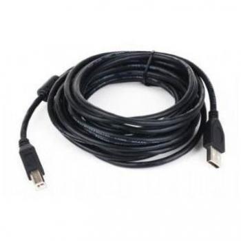 Cable USB 2.0 de Alta Calidad con Conectores A y B, 3 Metros, con Núcleo de Ferrita, Color Negro