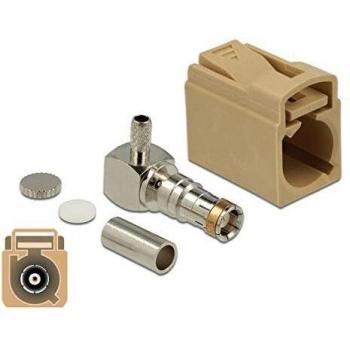 Conector Hembra FAKRA L 90° para Crimpado - Antena Delock