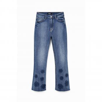 Desigual Women's Flared Denim Jeans with Zip and Button Fastening - Spring/Summer Collection