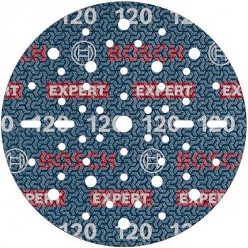Disco de lija Bosch Expert O780, 150 mm, Grano 120, 50 unidades (para madera dura y pintura sobre madera)