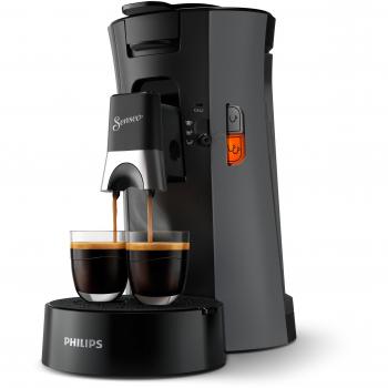 Cafetera de Monodosis Philips Senseo Select CSA230/50 - Donkergrijs, Capacidad para 1 o 2 Tazas, Intensidad Ajustable, Apagado Automático