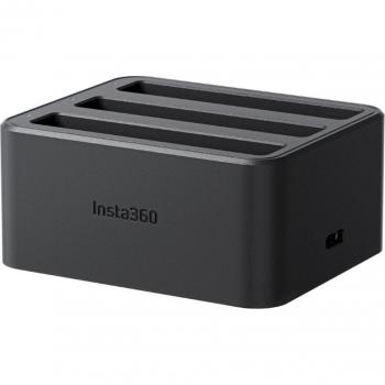 Cargador de batería Insta360 Fast Charge Hub para cámara X4 - Carga rápida para 3 baterías, diseño compacto y portátil, compatible con cámaras Insta360 X4