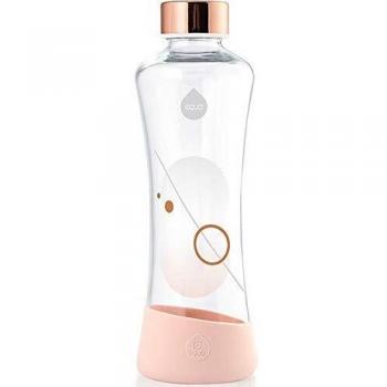 EQUA - Botella de cristal, Oro rosa metálico., 550 ml