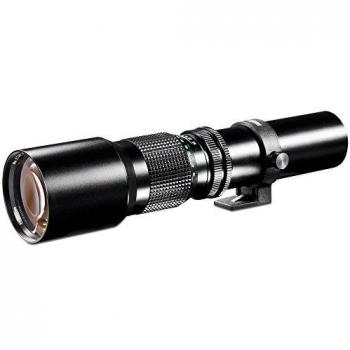 Lente Teleobjetivo Manual Walimex Pro 500mm f/8 para DSLR Sony, Metal, Negro, 6.7 cm