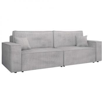 Sofá-cama Shelton 106 con L-Función, dos cajones de ropa de cama y respaldo ajustable, 83x245x139cm