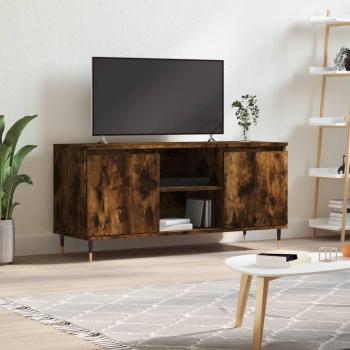 Mueble de TV madera de ingeniería roble ahumado 104x35x50 cm Vidaxl Marrón