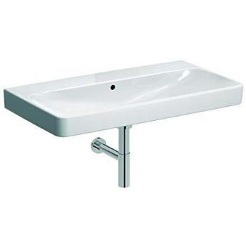 Lavabo Cuadrado Geberit Smyle 90x48 cm, Blanco, Sin Orificio para Grifería, con Desagüe