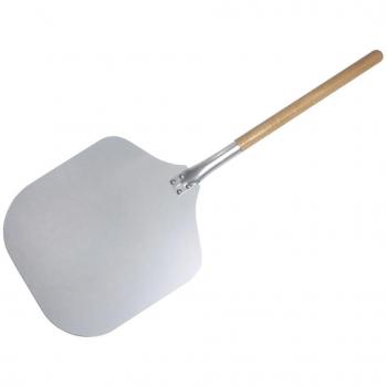 Contacto Bander Pala para Pizza Mango de Madera, de Aluminio, 35 x 30,5 cm, Longitud del Mango:43 cm.