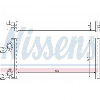 Intercambiador de calor calefacción interior NISSENS 71928, radiador de calefacción NISSENS 71928