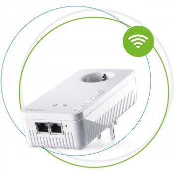 Devolo Magic 1 WiFi 2-1 Starter Kit Adaptador Powerline PLC con WiFi AC, Fast Ethernet hasta 1200 Mbps, Blanco, 1 Unidad