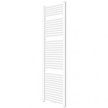 Secador de Toallas de Baño Aquamarin® - Vertical, 1800x600mm, Agua Caliente, Acero con Recubrimiento de Polvo, Montaje en Pared, Entrada Central o Lateral, Blanco - Radi