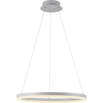 Lámpara colgante LED Titus, redonda, Ø 60 cm, blanca, dimmable con función de memoria