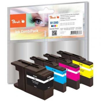 Pack Ahorro de Cartuchos de Tinta XL Compatible con Brother LC-1280XLVALBP (4 colores: negro, cian, magenta, amarillo)