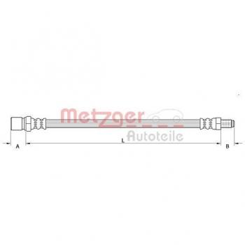 Latiguillo de freno Metzger 4110575 para Mercedes G-Klasse