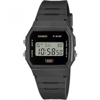 Reloj Digital Casio Unisex F-91WB-8AEF - Colección Atemporal, Resistente al Agua 3 ATM, Correa de Plástico Negra