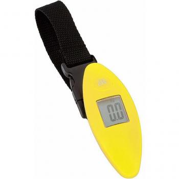 Báscula de Equipaje DAM, capacidad máxima 40 kg, incluye pila botón, dimensiones 10.00x18.00x3.70 cm