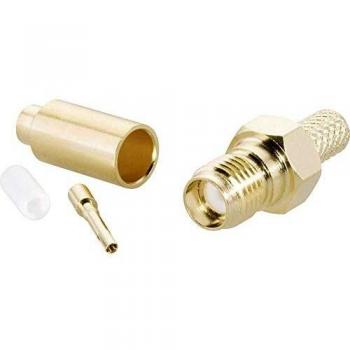 Conector SMA hembra recto 50 Ω tipo crimp para RG 58-U - BKL 0409089