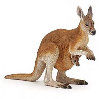 Papo Wild Animal Kingdom Brown Kangaroo with Joey Toy Figure for Ages 3 and Up