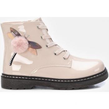 Botines Xti Kids 150601 beige con cierre de cremallera y suela dentada