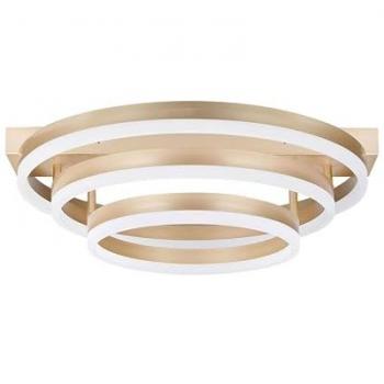 Lámpara de Techo LED Dorada Nore - Plafón Redondo de Aluminio con Diseño Glamour y Luz Integrada