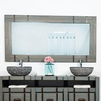 Espejo Grande para Cuarto de Baño Loft 160 x 80 Gris - Colección Wanda