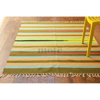 Mote 120 x 180 cm/4 'x6' hecho a mano multicolor de rayas alfombra de área, estilo: 2381