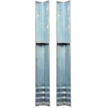 vidaXL L-shaped Ground Anchors 2 pcs Galvanised Steel 5x5x50 cm