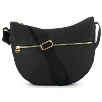 Borbonese Luna Eco Shoulder Bag - Stylish Black Medium Tote for Women