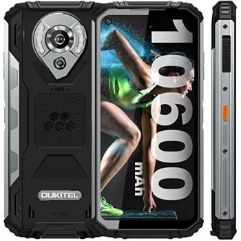 OUKITEL WP16 (2022) Móvil Resistente, Batería 10600mAh Móvil Antigolpes, 8GB + 128GB Smartphone Libre with Visión Nocturna 20MP, 6.39 Telefono Movil Android 11, Octa-Core, 4G Dual SIM, NFC - Negro
