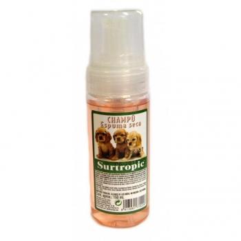 Champú Espuma Seca Surtropic para Perros y Gatos Cachorros, Lavado en Seco, 150ml