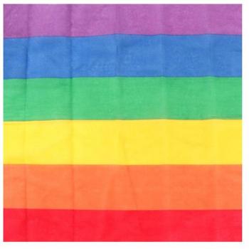 Bandana o Pañuelo Arcoíris franjas gruesas de 54x54 cm
