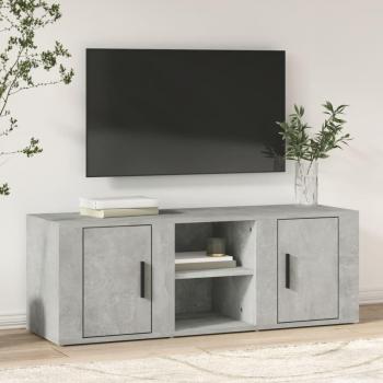 Mueble para TV de Madera Multicapa Color Gris Cemento 100x31,5x35 cm