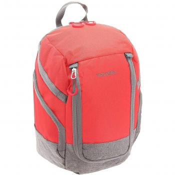 Mochila Travelite Basics 14L, tamaño de cabina, roja/gris, para viajes urbanos y actividades al aire libre