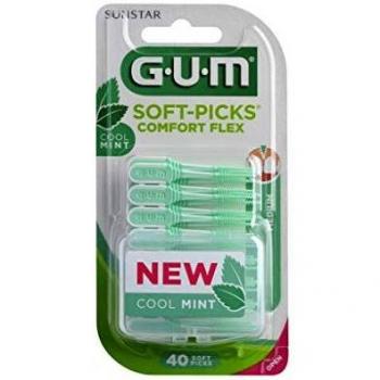 GUM Soft Picks Comfort Flex Cool Mint 40 Unidades