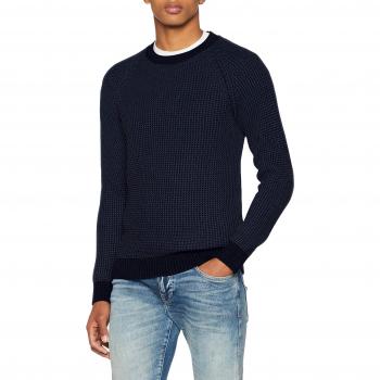 SELECTED HOMME Slhnick Crew Neck W, suéter para Hombre, Azul