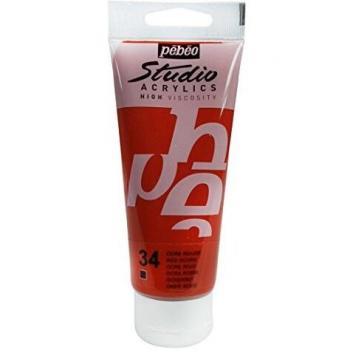 Pintura Acrílica Studio 100ml Ocre Rojo Pébéo
