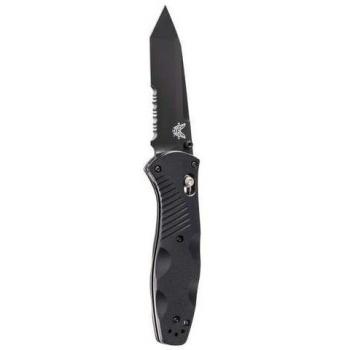 Benchmade Barrage 583SBK Tanto Blade Folding Knife with Combo Edge and Black Handle