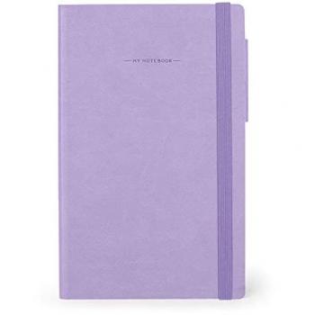 Bloc de notas mediano rayado Legami Lavanda con tapa suave PU y papel certificado FSC® 192 páginas