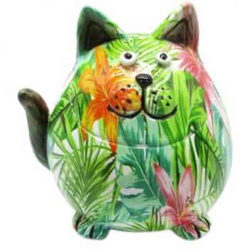 Figura de Gato Verde de Resina 10X9X10cm Signes Grimalt By SIGRIS Decoración Hogar Figuras De Resina Para Jardín