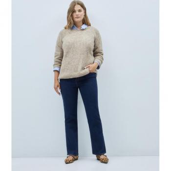 Jersey de punto con cuello caja para mujer Couchel