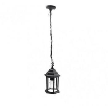 Colgante Exterior Aluminio Pollux 1xe27 Negro IP44 17,5x17,5 cm