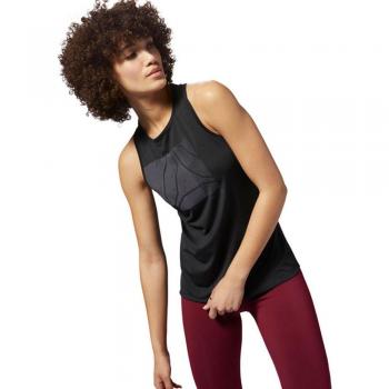 Reebok Os AC Graphic Tank Camiseta, Mujer, Negro, S