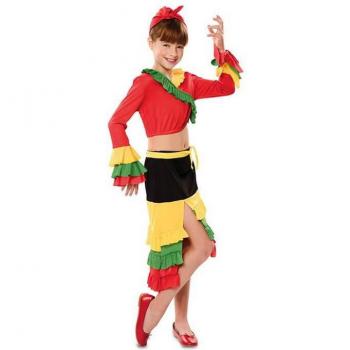 Disfraz de Rumbera Roja para niña