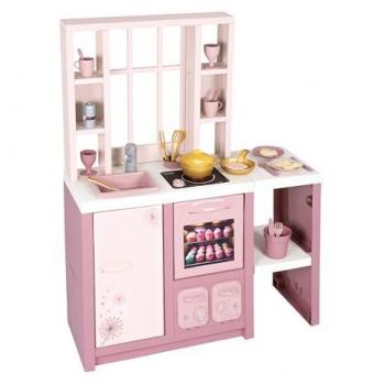 Cocina de Juguete Smoby Loft Fleur Electrónica con Sonido y 27 Accesorios para Niños a Partir de 3 Años