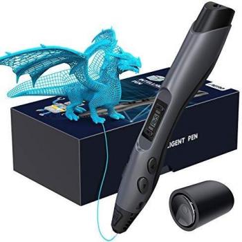 Lápiz 3D con Los Portaplumas, Aerb Auto Pluma 3D OLED Pantalla con 1.75mm Filamento PLA y ABS