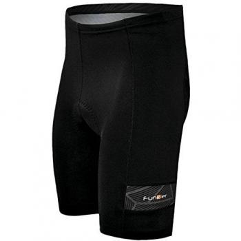 Funkier – Mallas de Ciclismo Acolchado Airo 7 Panel Pantalones Cortos Basic, Negro, 2 x -Grande, Color Negro