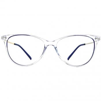 Cat Eye Full Rim Plastic Women's Prescription Glasses - Size 52 - Blue Light Block Available - SmartBuy Collection